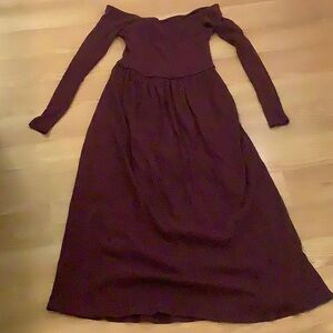 NWOT UO Ribbed Cold Shoulder Midi Dress